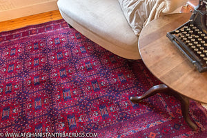 Bokhara Afghan Rug designed by Patnosi 