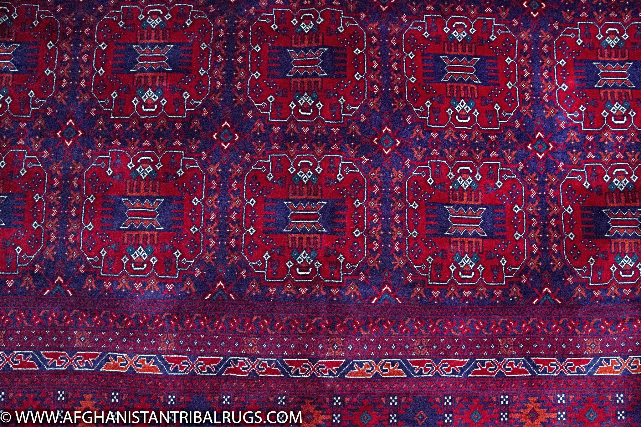 Bokhara Afghan Rug designed by Patnosi