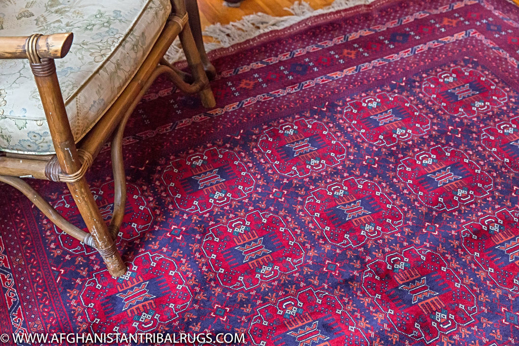 Bokhara Afghan Rug designed by Patnosi 