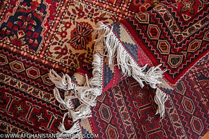 Bokhara Afghan Rug designed by Bakhtiari 
