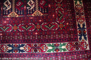 Royal Bokhara Afghan Rug (Large) designed by Shotori Bagmal 