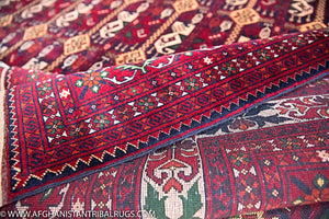 Royal Bokhara Afghan Rug (Large) designed by Shotori Bagmal 